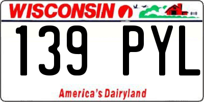 WI license plate 139PYL