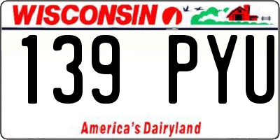 WI license plate 139PYU