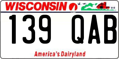 WI license plate 139QAB