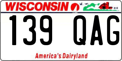 WI license plate 139QAG