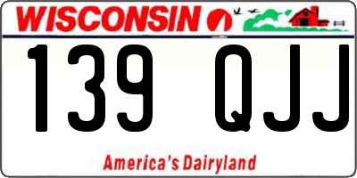 WI license plate 139QJJ