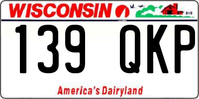 WI license plate 139QKP