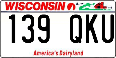 WI license plate 139QKU