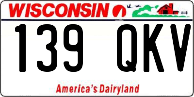 WI license plate 139QKV