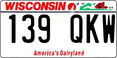 WI license plate 139QKW
