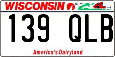 WI license plate 139QLB
