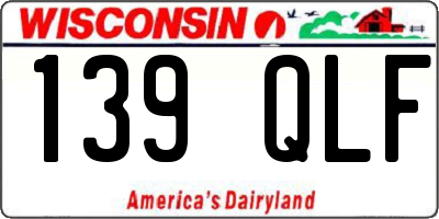 WI license plate 139QLF