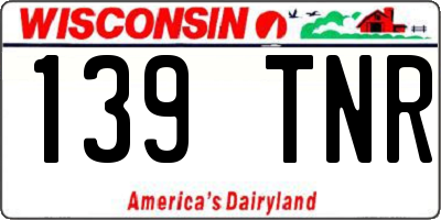 WI license plate 139TNR