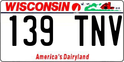 WI license plate 139TNV