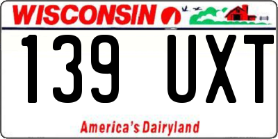WI license plate 139UXT