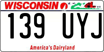 WI license plate 139UYJ