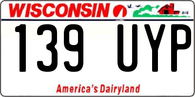 WI license plate 139UYP