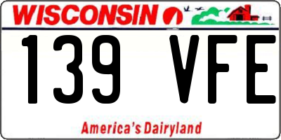 WI license plate 139VFE