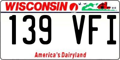 WI license plate 139VFI
