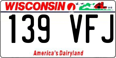 WI license plate 139VFJ