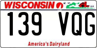 WI license plate 139VQG