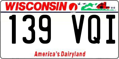 WI license plate 139VQI