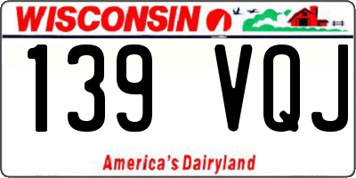 WI license plate 139VQJ