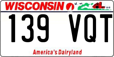 WI license plate 139VQT