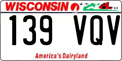 WI license plate 139VQV