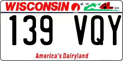 WI license plate 139VQY