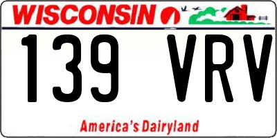 WI license plate 139VRV