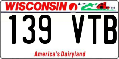 WI license plate 139VTB