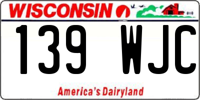 WI license plate 139WJC