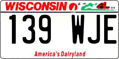WI license plate 139WJE