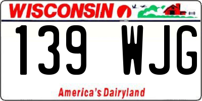 WI license plate 139WJG