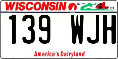 WI license plate 139WJH