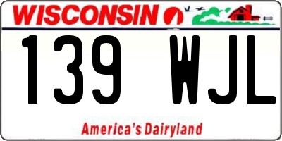 WI license plate 139WJL