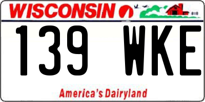 WI license plate 139WKE
