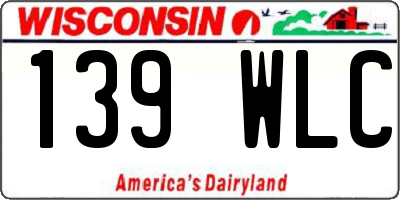 WI license plate 139WLC