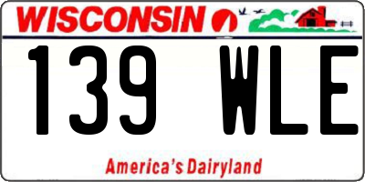 WI license plate 139WLE