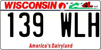 WI license plate 139WLH