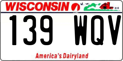 WI license plate 139WQV