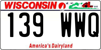 WI license plate 139WWQ