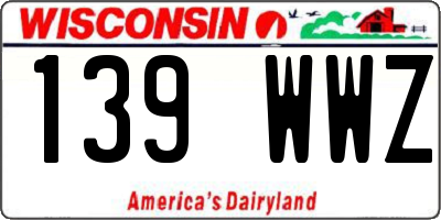 WI license plate 139WWZ