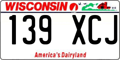 WI license plate 139XCJ