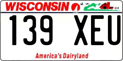 WI license plate 139XEU
