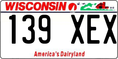WI license plate 139XEX
