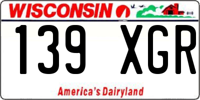 WI license plate 139XGR