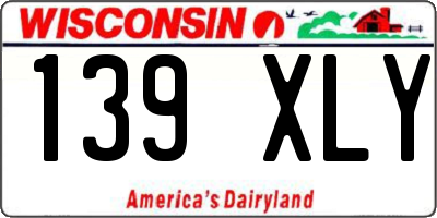WI license plate 139XLY