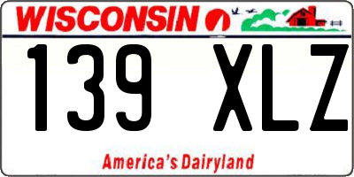 WI license plate 139XLZ