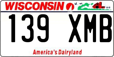 WI license plate 139XMB