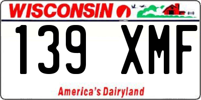 WI license plate 139XMF