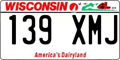 WI license plate 139XMJ