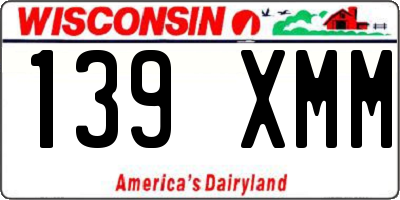 WI license plate 139XMM