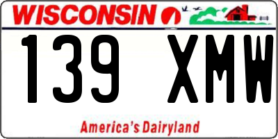 WI license plate 139XMW